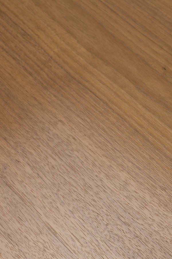 WHITE LABEL LIVING Chase spisebord, organisk rundt - brun MDF og svart metall (110)