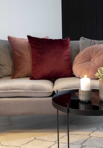 HOUSE NORDIC Venezia hjrnebord - glassbordplate og sort stl, rundt ( 48)