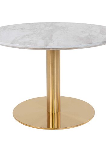 HOUSE NORDIC Bolzano sofabord - MDF med marmorlook og messingstl (70)