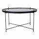 HOUSE NORDIC rundt Venezia salongbord - glass og sort stl (70)