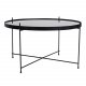 HOUSE NORDIC rundt Venezia salongbord - glass og sort stl (70)