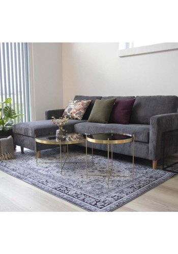 HOUSE NORDIC rundt Venezia salongbord - glass og messingstl (70)