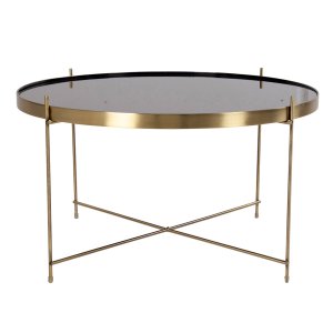 HOUSE NORDIC Runt Venezia Soffbord - Glas och Mässingsstl ( 70 cm)