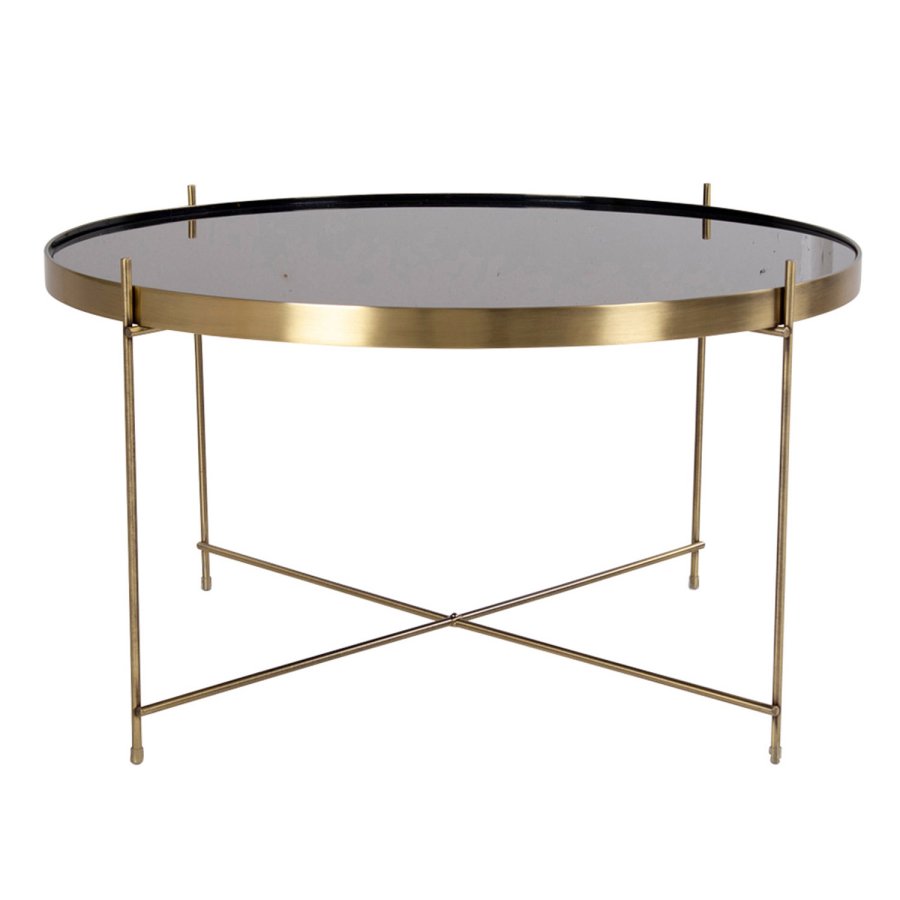 HOUSE NORDIC rundt Venezia salongbord - glass og messingstl (70)