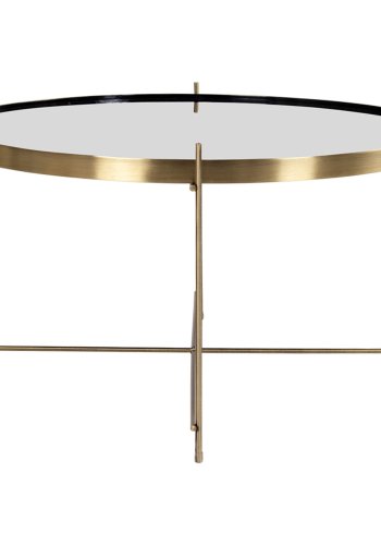 HOUSE NORDIC rundt Venezia salongbord - glass og messingstl (70)