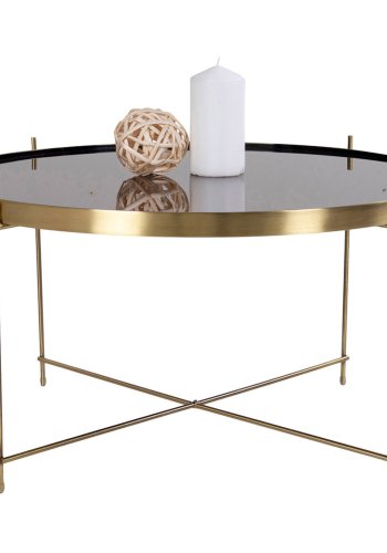 HOUSE NORDIC rundt Venezia salongbord - glass og messingstl (70)