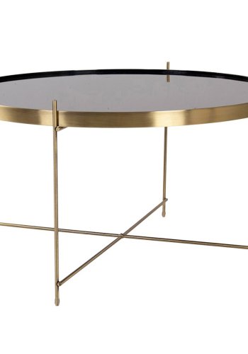 HOUSE NORDIC rundt Venezia salongbord - glass og messingstl (70)