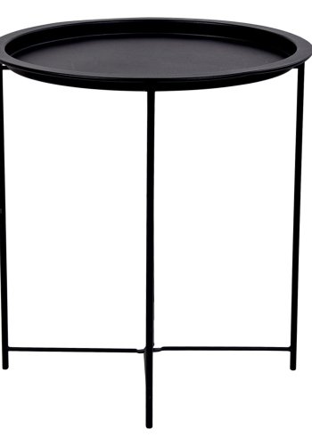 HOUSE NORDIC rund Bastia hjrnebord - sort metal (46,8)