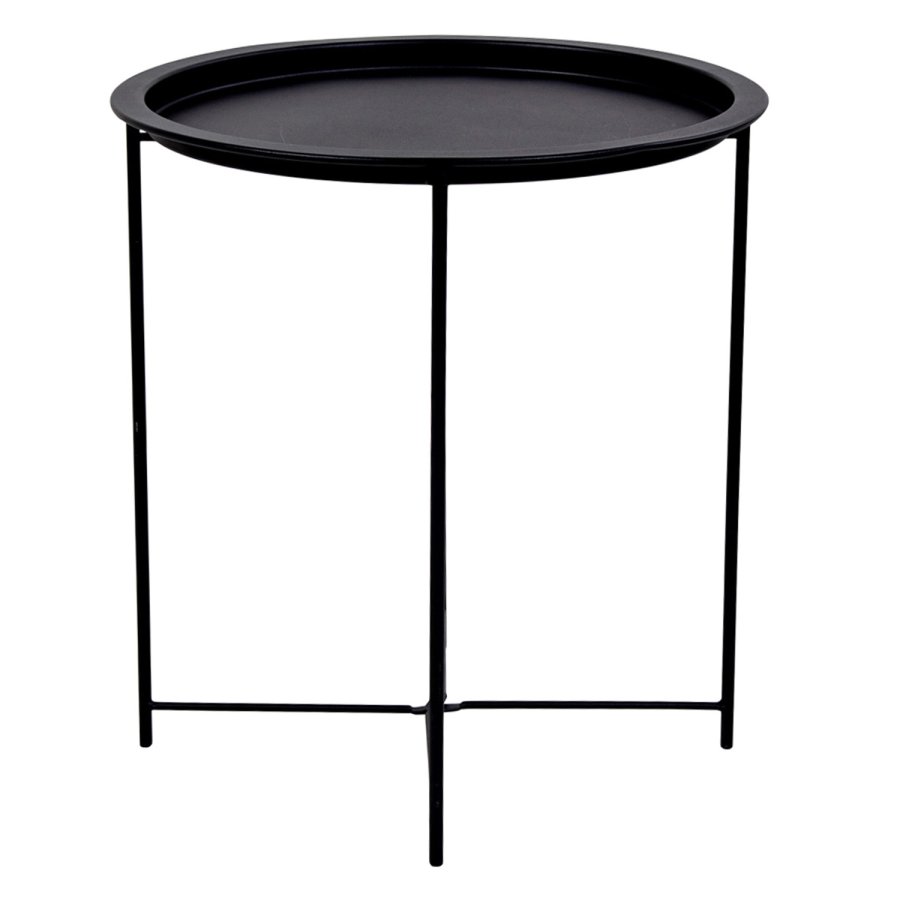 HOUSE NORDIC rund Bastia hjrnebord - sort metal (46,8)