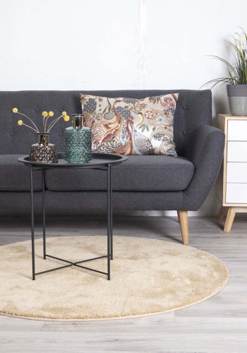 HOUSE NORDIC rund Bastia hjrnebord - sort metal (46,8)