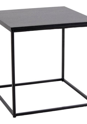 HOUSE NORDIC firkantet Vita hjrnebord - sort melamin og stl (45x45)