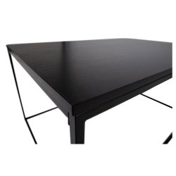 HOUSE NORDIC rektangul�r Vita sofabord - sort melamin og st�l (90x60) -  House Nordic