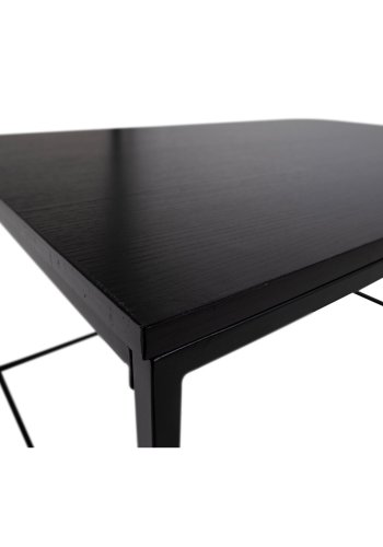 HOUSE NORDIC rektangulr Vita sofabord - sort melamin og stl (90x60)