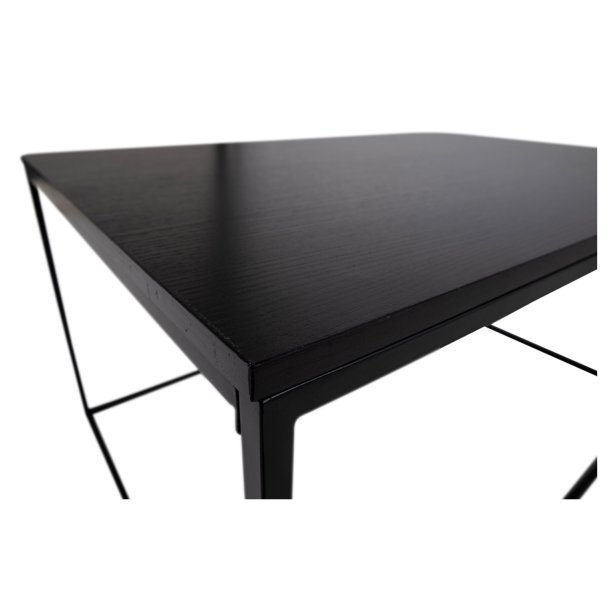 HOUSE NORDIC rektangul�r Vita sofabord - sort melamin og st�l (90x60) -  House Nordic