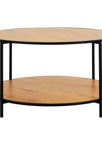 HOUSE NORDIC Vita salongbord - Salongbord, eikeutseende, svart ramme 80x45 cm