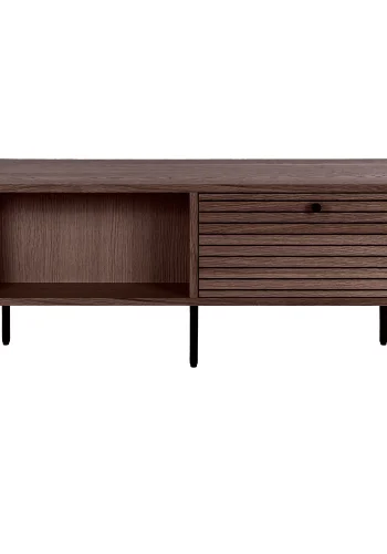 HOUSE NORDIC Kyoto salongbord, med 2 skuffer - rkt eikefiner og svart stl (50x100)