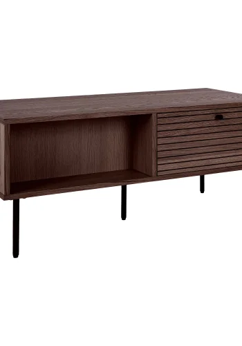 HOUSE NORDIC Kyoto salongbord, med 2 skuffer - rkt eikefiner og svart stl (50x100)