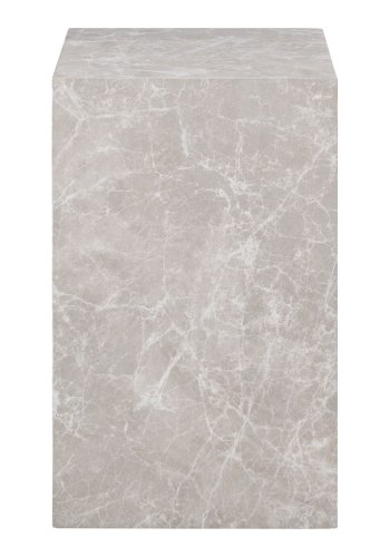 HOUSE NORDIC Hjrnebord, marmorlook, beige, 30x30x50 cm
