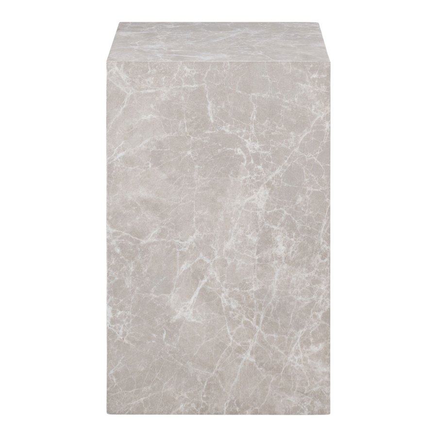 HOUSE NORDIC Hjrnebord, marmorlook, beige, 30x30x50 cm