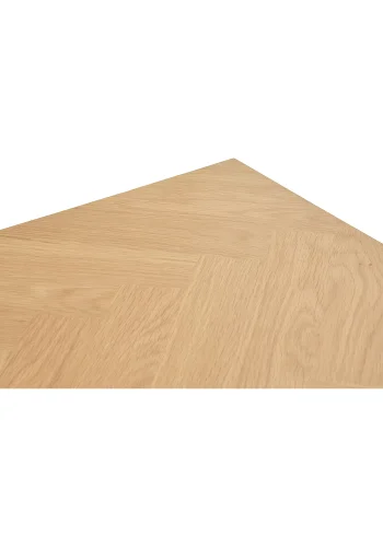 HOUSE NORDIC Amora salongbord, rektangulrt - naturlig eikefiner med fiskebensmnster og svart treverk (60x120)