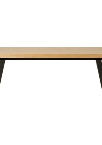 HOUSE NORDIC Amora salongbord, rektangulrt - naturlig eikefiner med fiskebensmnster og svart treverk (60x120)