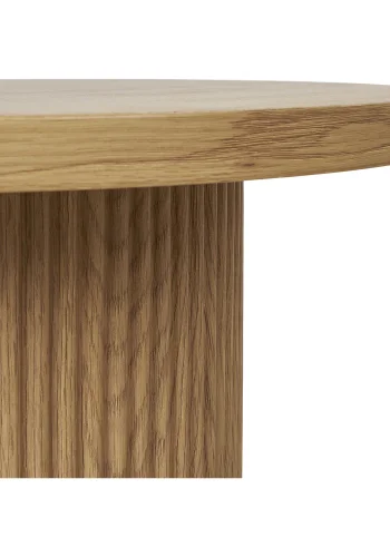 HOUSE NORDIC Boavista hjrnebord, rundt - naturlig dekorpapir og natur tre (48)