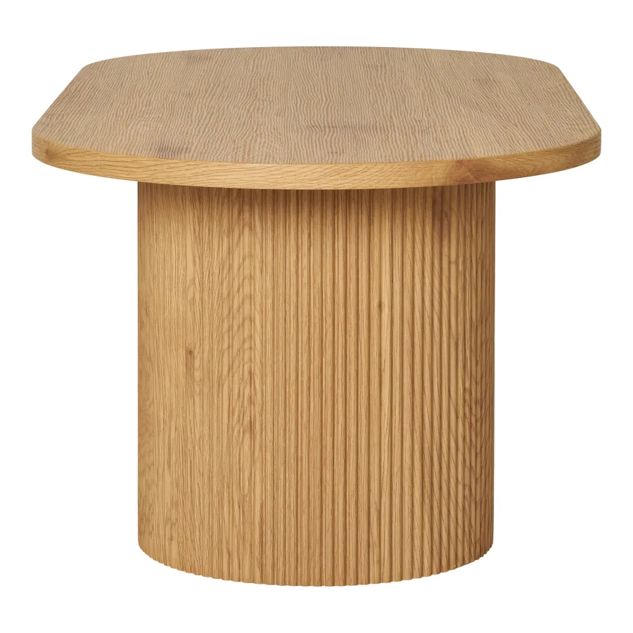 HOUSE NORDIC Boavista salongbord, ovalt - naturlig dekorpapir og natur tre (60x120)
