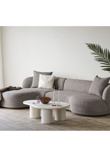 HOUSE NORDIC Palmera salongbord - Salongbord, sementutseende, lys gr 80x120x35 cm