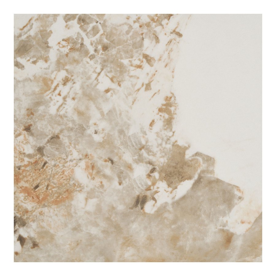 HOUSE NORDIC Athens soffbord, runt - vit keramik och brunt dekorpapper (�80)