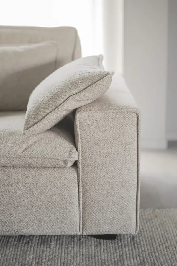 ROWICO Rawlins 3 pers. sofa, m. 4 puter - beige stoff