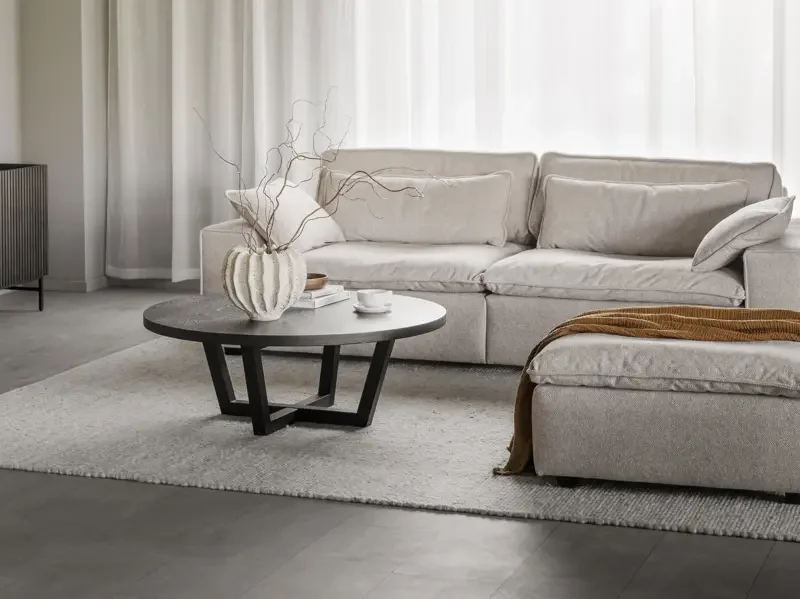 ROWICO Rawlins 3 pers. sofa, Maxi, m. 4 puter - beige stoff