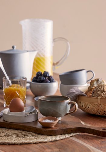 BLOOMINGVILLE Sakhi Krug, Weiß, Glas