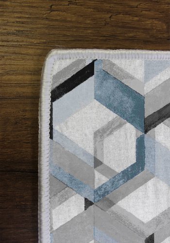 TEPPI W874 gulvtppe, rektangulr - gr polyester (120x180)