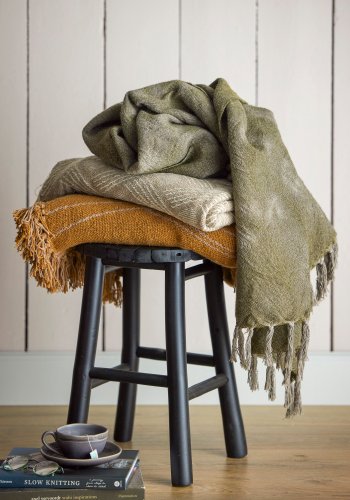 BLOOMINGVILLE Ginger Plaid, Grün, Wolle B: 125cm, L: 150cm