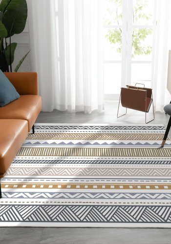 TEPPI W1079 Hall gulvtppe, rektangulr - multifarvet polyester (80x150)