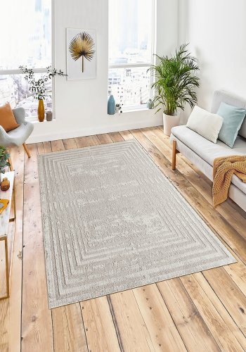 TEPPI W1196 gulvtppe, rektangulr - multifarvet polyester (120x180)