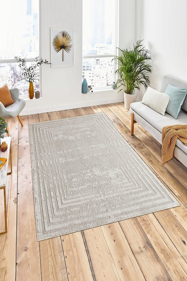 TEPPI W1196 gulvtppe, rektangulr - multifarvet polyester (120x180)