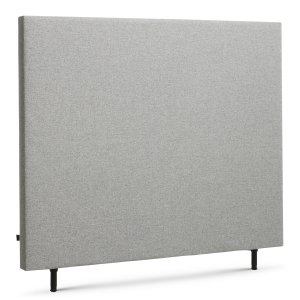 Plain sengegavl, hjdejusterbar - lysegr polyester stof (L:140)