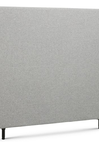 Vanlig sengegavl, hydejusterbar - lysegr polyesterstoff (L:140)