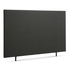 Plain sengegavl, hjdejusterbar - antracitgr polyester stof (L:180)