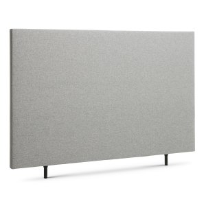 Plain sengegavl, hjdejusterbar - lysegr polyester stof (L:180)