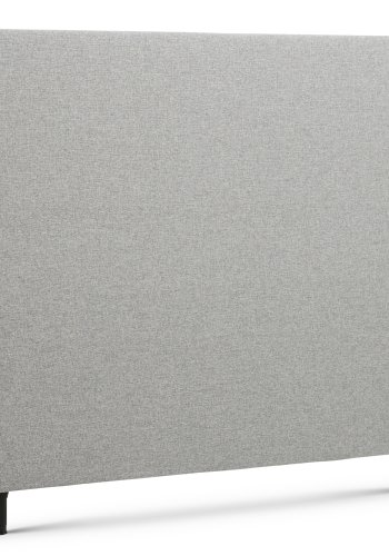 Vanlig sengegavl, hydejusterbar - lysegr polyesterstoff (L:180)