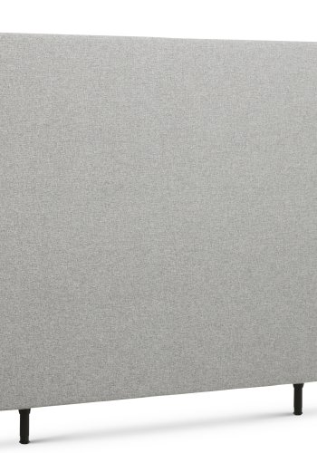 Vanlig sengegavl, hydejusterbar - lysegr polyesterstoff (L:160)