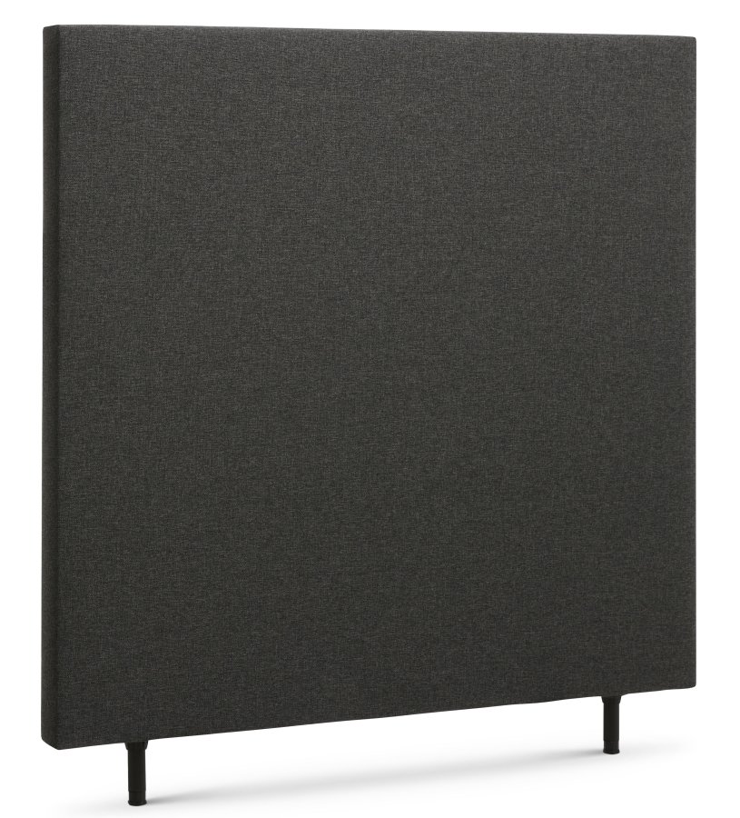 Vanlig sengegavl, hydejusterbar - antrasittgr polyesterstoff (L:120)