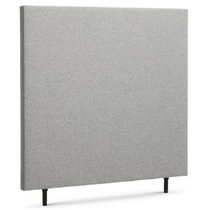 Plain sengegavl, hjdejusterbar - lysegr polyester stof (L:120)