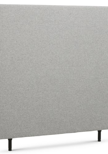 Vanlig sengegavl, hydejusterbar - lysegr polyesterstoff (L:120)