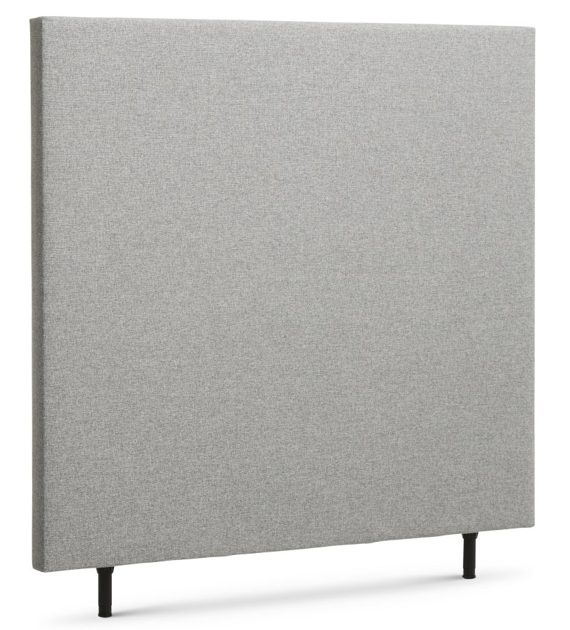 Vanlig sengegavl, hydejusterbar - lysegr polyesterstoff (L:120)