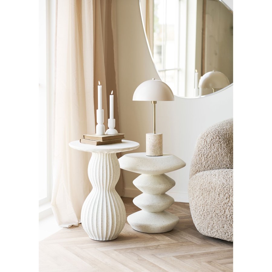 HOUSE NORDIC Blackburn sidobord, runt - vit fiberlera (�36)