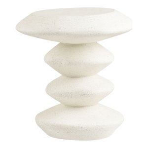 HOUSE NORDIC Blackburn sidobord, runt - vit fiberlera (�36)