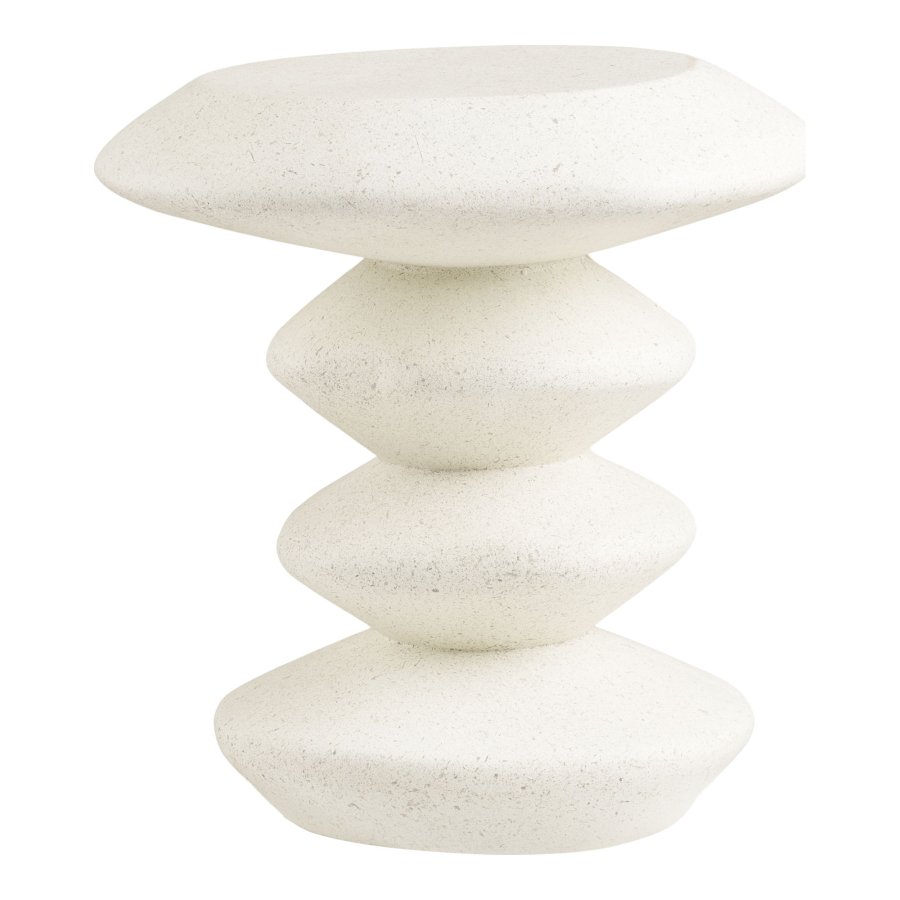 HOUSE NORDIC Blackburn sidobord, runt - vit fiberlera (�36)